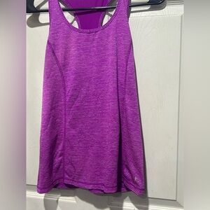 Danskin Now purple striped tank top Size S #fitness #gymwear